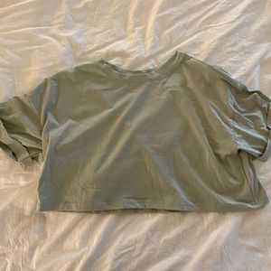 Sage green crop top